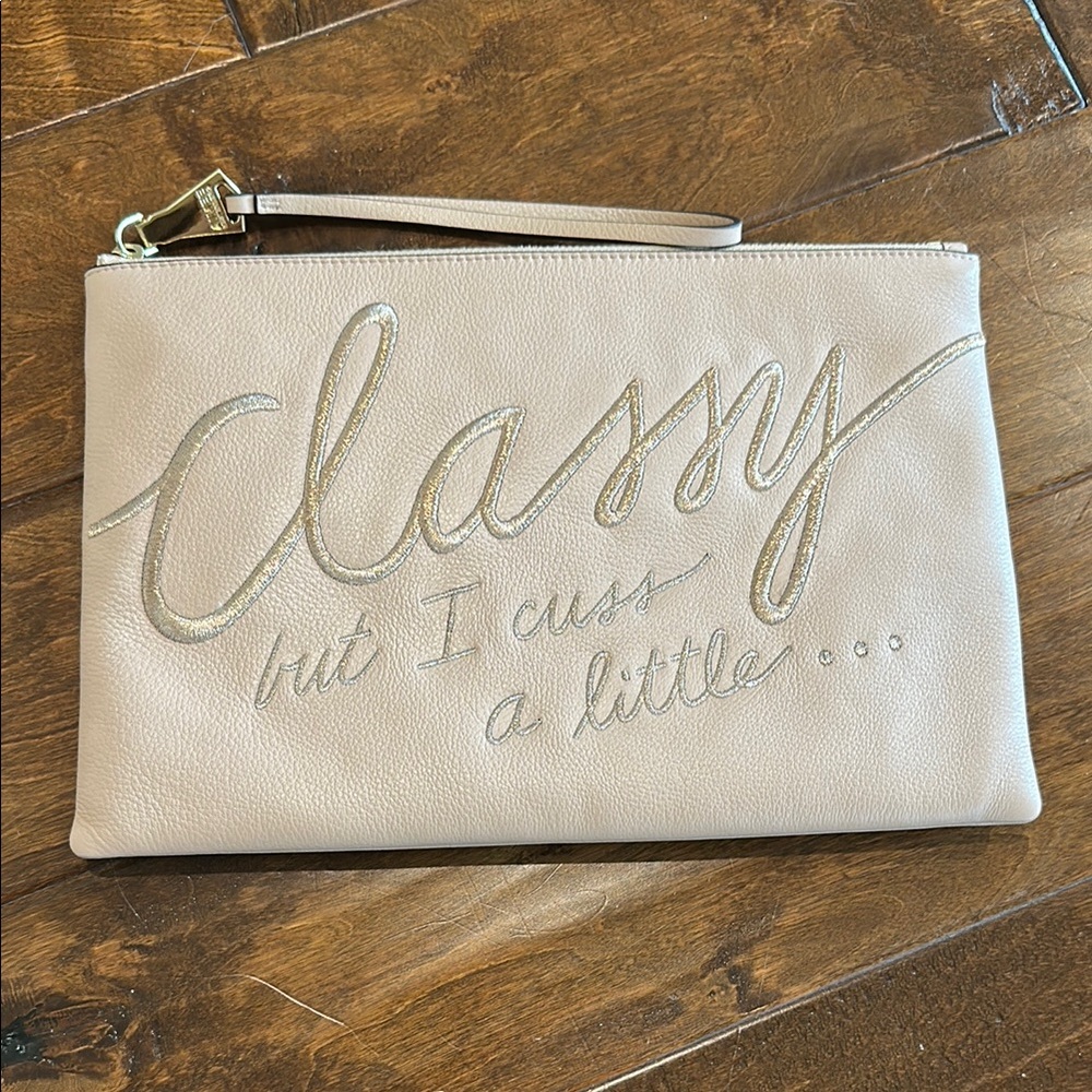 Classy Beige Wristlet Clutch